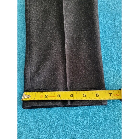 SuitSupply Flannel Trousers Men's Size 30 X 28 Gray Wool Flat Front Dress Pants - Picture 2 of 16